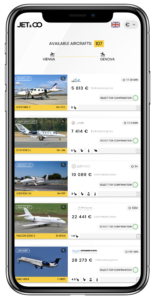 Private jet booking marketplace